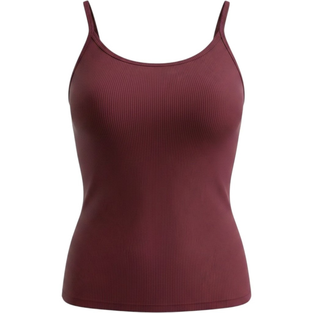 No Boundaries Womens Ribbed Tank Top Burgundy Maroon Scoop Neck Size Medium 8-10